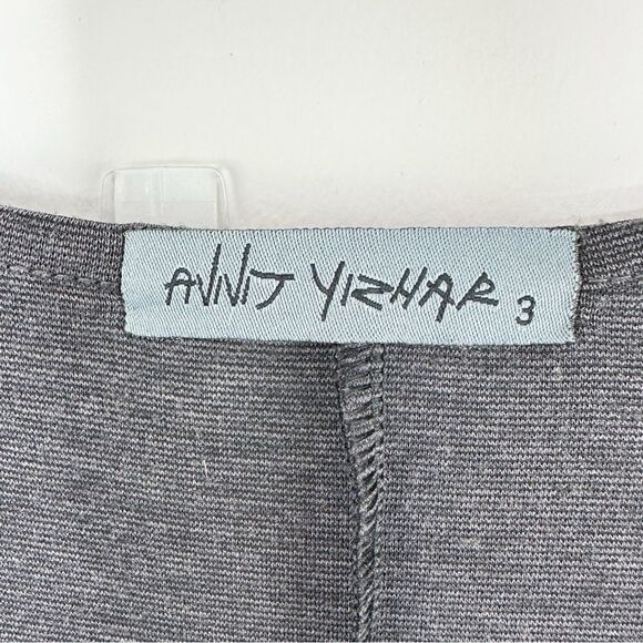 Avivit Yizhar‎ Longsleeve Gray/Black Dress with  Button Gathered Pockets Detail - Picture 3 of 11